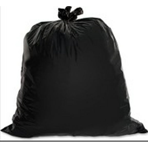 SSBM LLDPE 40"x46" Flat Sealed Can Liner, Commercial and Janitorial Services, 1.5 Mil, Black, 40-45 Gal, 100 Ct