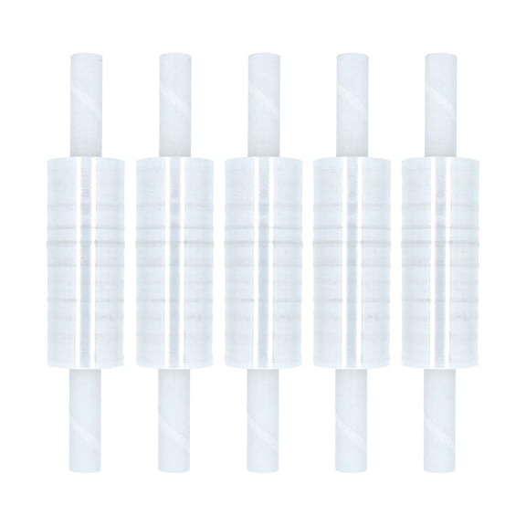 SSBM Cast Stretch Wrap with Extended Core Handles 20" x 1000' 1 Roll 80 Gauge Clear Plastic Shrink Film for Moving Packing Pallets