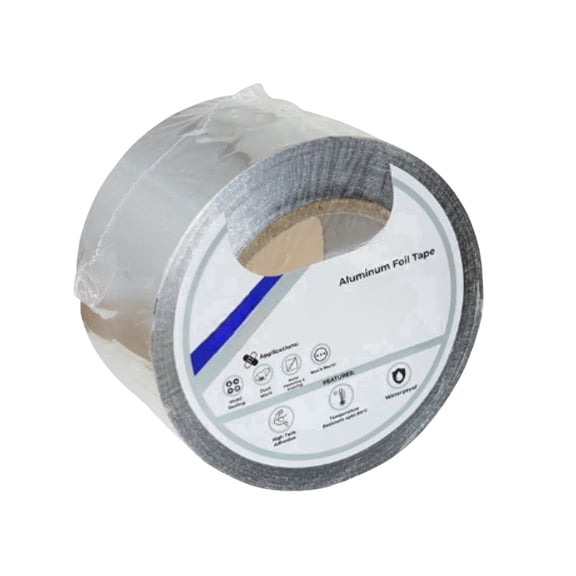 SSBM Silver Aluminum Foil Tape 3" x 60 Yards 128 Rolls 4.92 Mil Pressure-Sensitive for handling tough conditions HVAC duct sealing and insulation