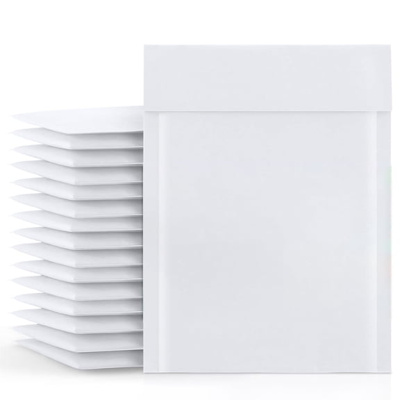 SSBM #2 White Kraft Bubble Mailers 8.5" x 12" Self-Adhesive Shipping Bags for Delivering Goods Securely 2100 Pieces