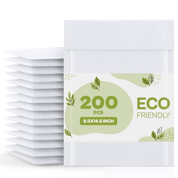 SSBM #3 White Kraft Bubble Mailers 8.5" x 14.5" Dirt-Dust Resistant Envelopes for Electronics and Online 200 Pack