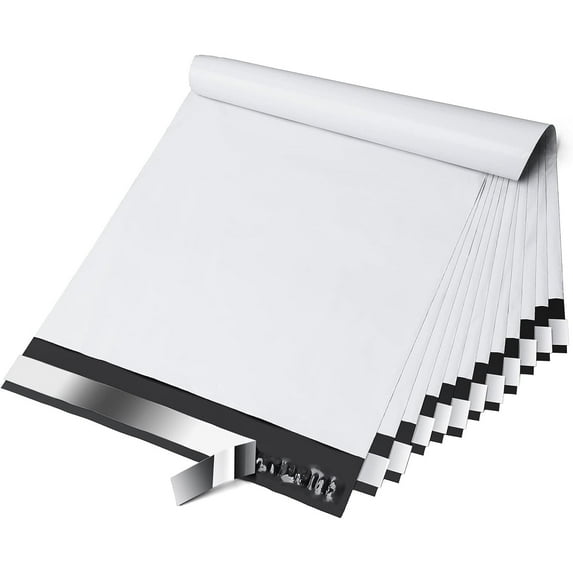 SSBM White Poly Mailers 10" x 13" 3 Mil Self Seal Packing Pouches for Clothing and Small Business 2000 Pieces