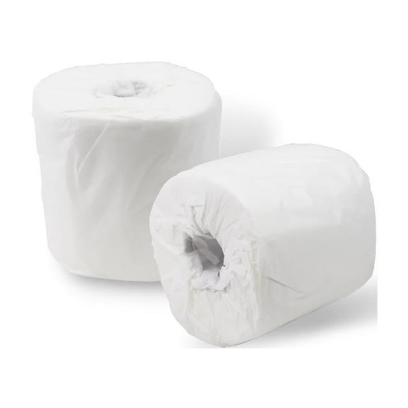 SSBM 500 Sheets/Roll Standard Bath Tissue White 2 Ply Comfort Soft Absorbent Toilet Paper Bulk 2400 Rolls/Case