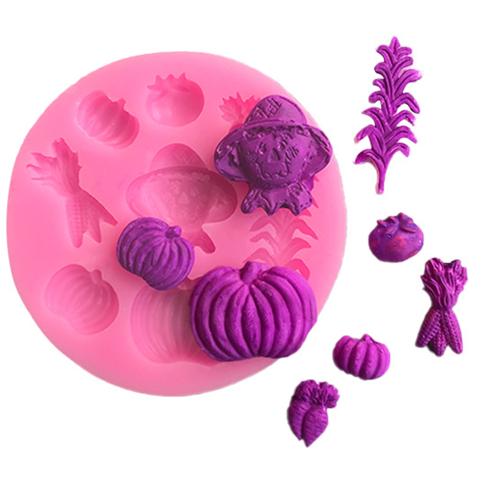 SSBSM 8 Cavity Cake Mold Reusable Heatresistant DIY Pumpkin Tomato