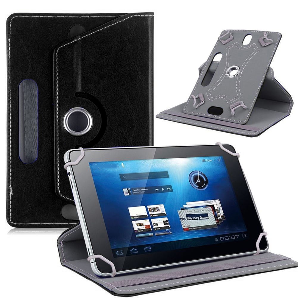 Computer Tab Cover SSBSM Faux Leather Tablet PC Case Cover 360 Degree Rotating Stand ...