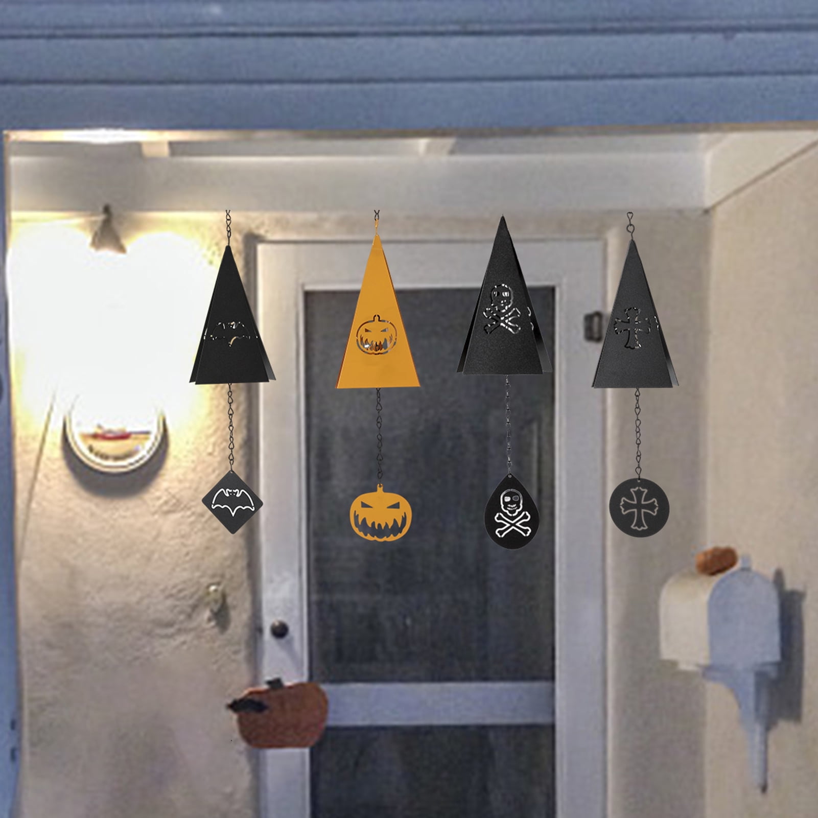 SSBSM Triangle Wind Chime Horror Festival Prop Ornament Weatherproof