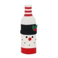 thumbnail image 1 of SSBSM Wine Bottle Cover Knitted Cartoon Santa Claus Snowman Reindeer Handmade Stretchy Dining Room Decor Washable Christmas Champagne Beer Bottle Cover Party Supplies, 1 of 8