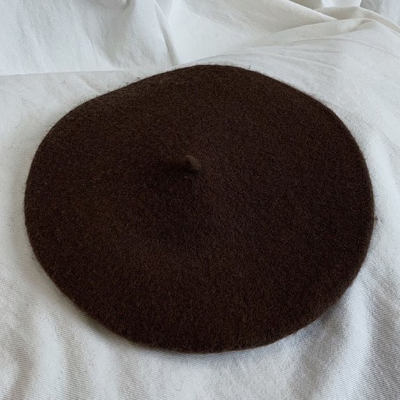 SSBSM Women Beret Decorate Artist Style Gorgeous Women Pure Color Beret Cap