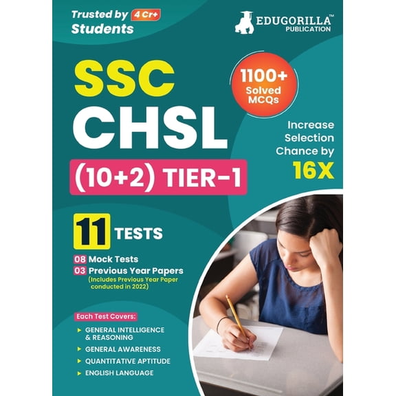 SSC CHSL Tier 1 Book 2023 (English Edition) - 8 Full Length Mock Tests and 3 Previous Year Papers (1100 Solved Questions, (Paperback)
