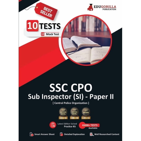 SSC CPO (SI) Paper II (Recruitment of Sub-Inspector) Exam 2023 (English Edition) - 10 Full Length Mock Tests (2000 Solve, (Paperback)