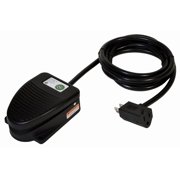 SSC Controls F300-1501 Foot Switch, Maintained Action Push On / Push Off, Single Pedal, 8-ft Cable with Piggyback Plug 3-Pronged, Die-Cast, Electrical