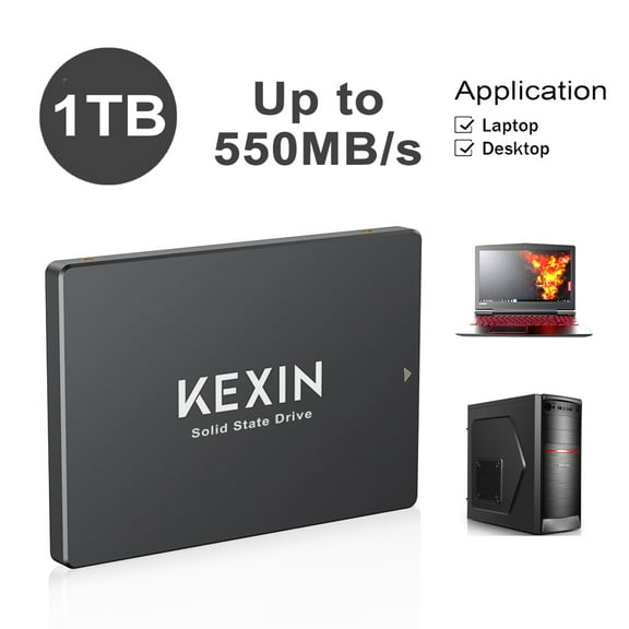 KEXIN SSD 1TB Internal Hard Drive,SATA III 6Gb/s 2.5" up to 550MB/s 3D NAND SSD Upgrade Performance for PC and Laptop