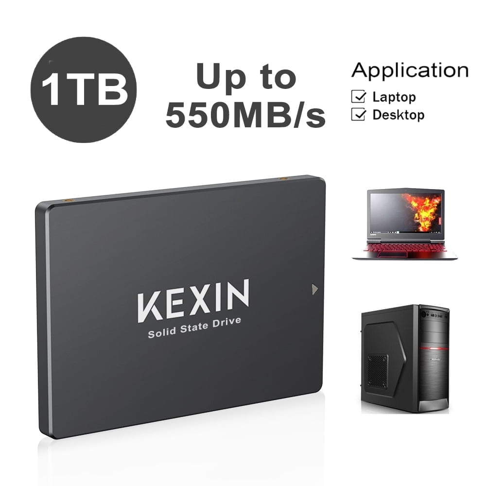 KEXIN, 512GB Internal SSD SATA III 2.5” SSD, 3D NAND, Up to 550MB