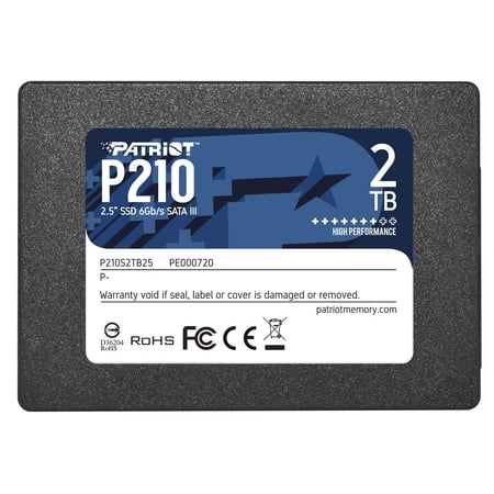 Patriot P210 2.5" 2TB SATA III QLC Internal Solid State Drive (SSD) P210S2TB25