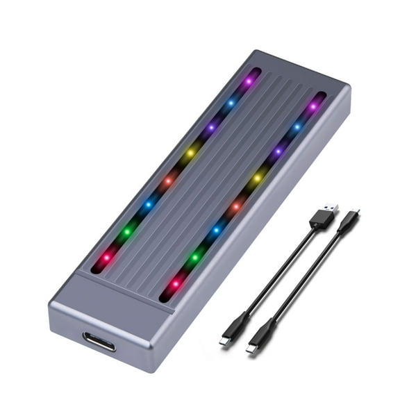 SSD Case with LED NVMe MKey USB 3.2 TypeC Gen2 10Gbps Enclosure