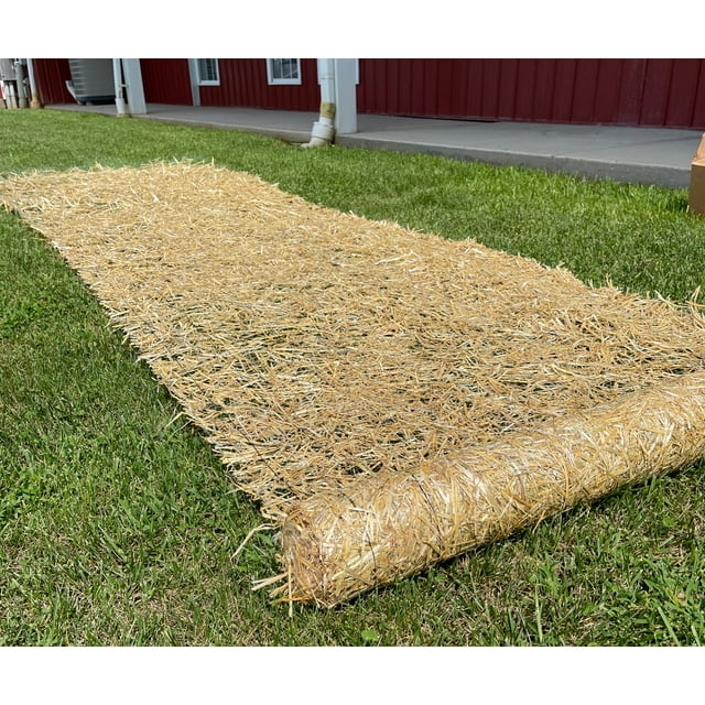 SSF S2 Straw Erosion Control Blanket 4' x 50' with Pins (200 sq. ft