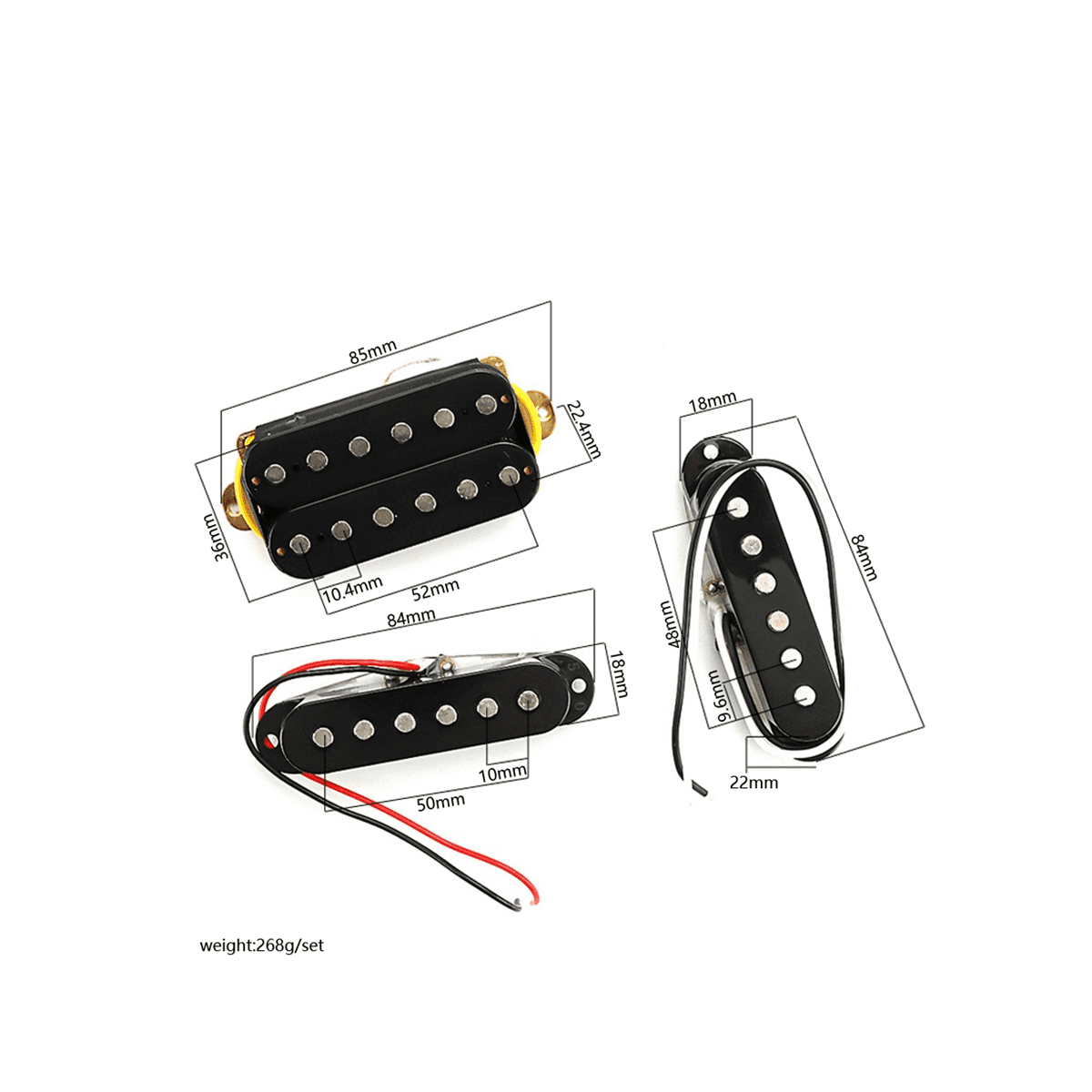 SSH Pickup Set Single Coil & Humbucker Pickups for Electric Guitar