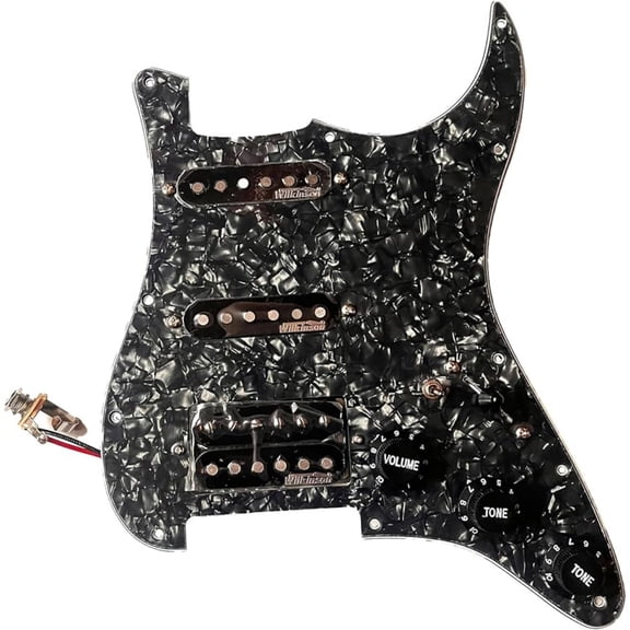 SSH Prewired Guitar Strat Pickguard Set Ainico 5 Humbucker Pickups Coil Splitting Switch Multi Switch Harnesses ,For Fender ST Electric Guitar Part Replacement