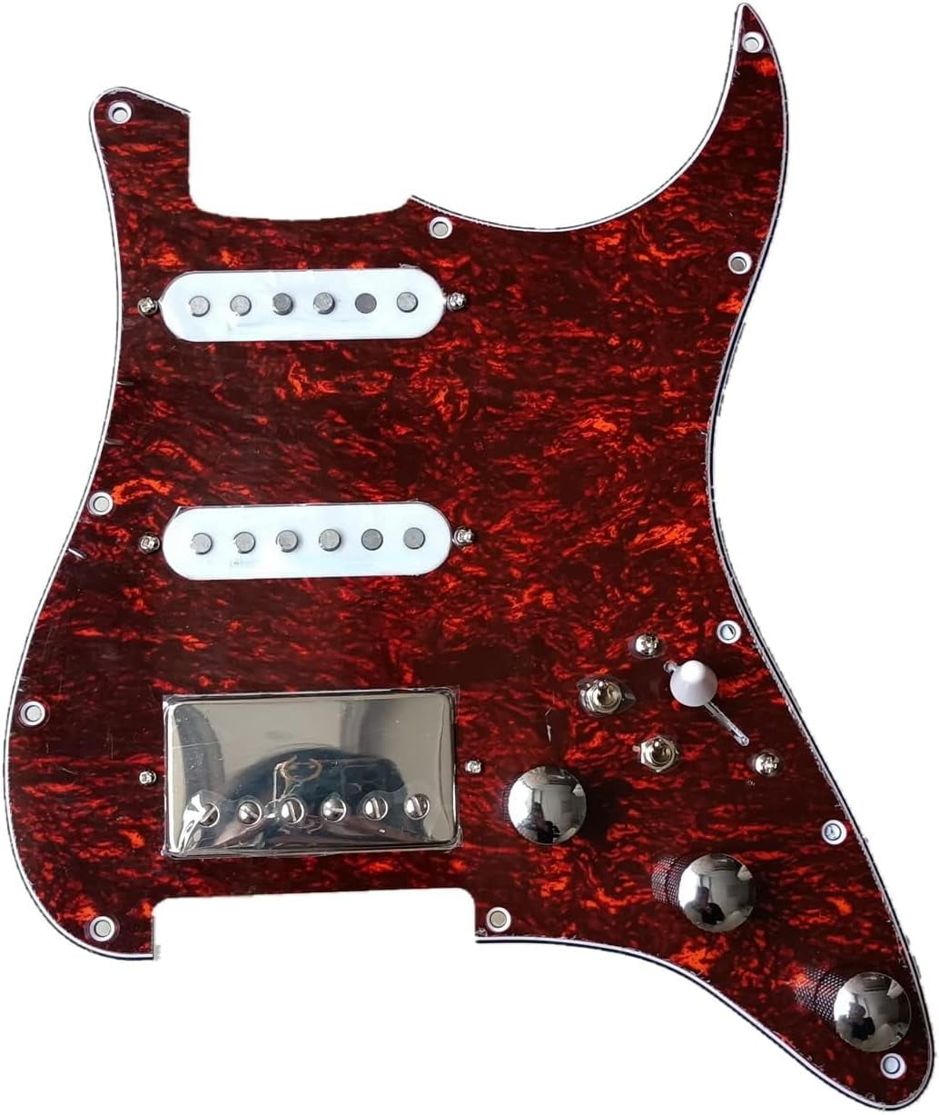 SSH Prewired Guitar Strat Pickguard Set  Ainico 5 Humbucker Pickups Coil Splitting Switch Multi Switch Harnesses ,For Fender ST Electric Guitar Part Replacement