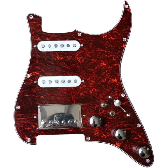 SSH Prewired Guitar Strat Pickguard Set  Ainico 5 Humbucker Pickups Coil Splitting Switch Multi Switch Harnesses ,For Fender ST Electric Guitar Part Replacement