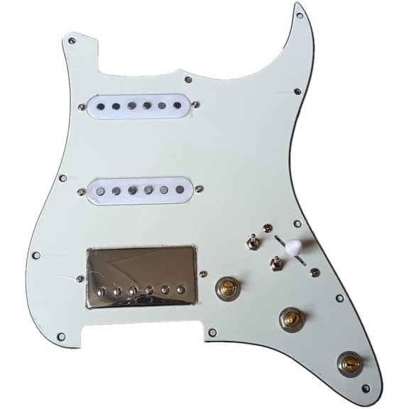 SSH Prewired Guitar Strat Pickguard Set Ainico 5 Humbucker Pickups Coil Splitting Switch Multi Switch Harnesses ,For Fender ST Electric Guitar Part Replacement