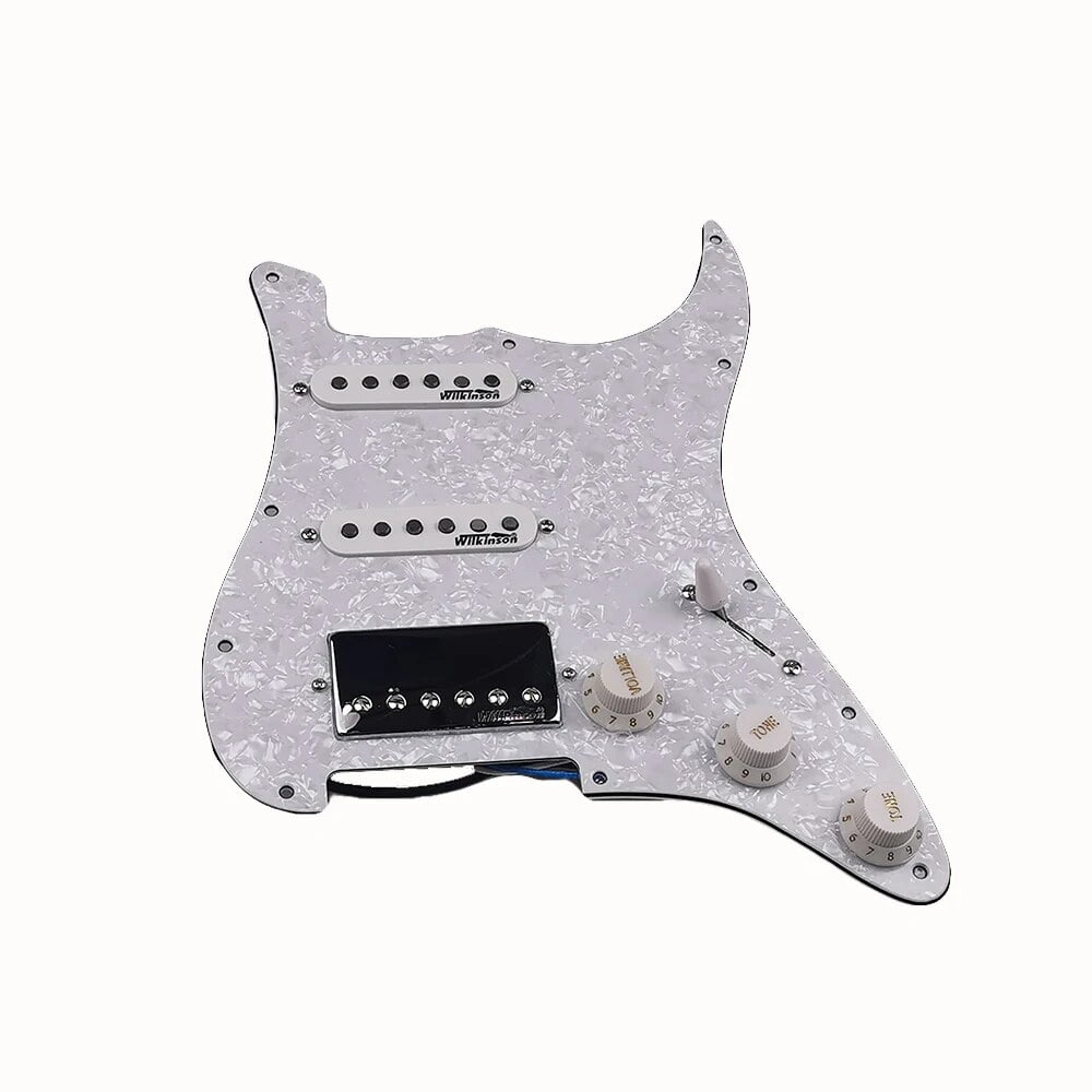 SSH Prewired Guitar Strat Pickguard Set Wilkinson Ainico 5 Humbucker Pickups Coil Splitting Switch Multi Switch Harnesses ,For Fender ST Electric Guitar Part Replacement