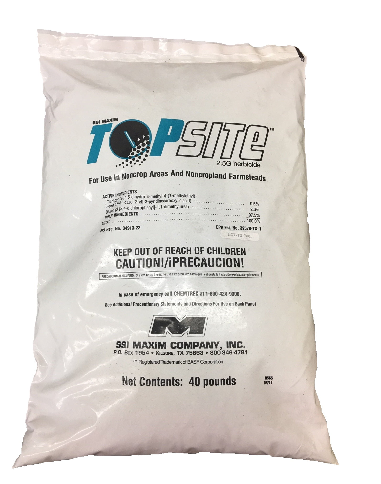 SSI Maxim Topsite 2.5G Herbicide 40 pound bag