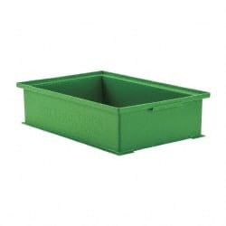 SSI Schaefer 0.42 Cu Ft, 22 Lb Load Capacity Green Polyethylene & Conductive PP Tote Container