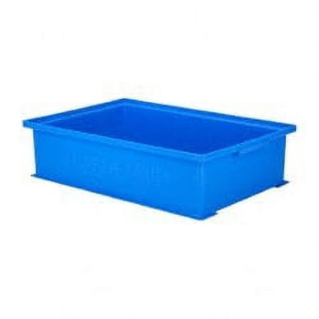 SSI Schaefer Open Top Stacking Tote 0.42 Cu Ft, Blue Polyethylene/Conductive PP