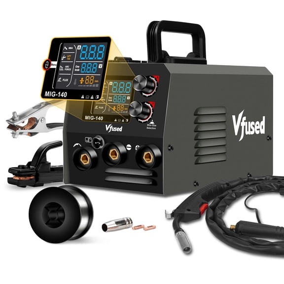 MIG Welder 110V 140A Flux Core Welder 3 in 1 MIG/Lift TIG/Stick Welding Machine with 1lb Flux Core Wire For Beginners DIY Projects Auto Repairs Home Maintenance