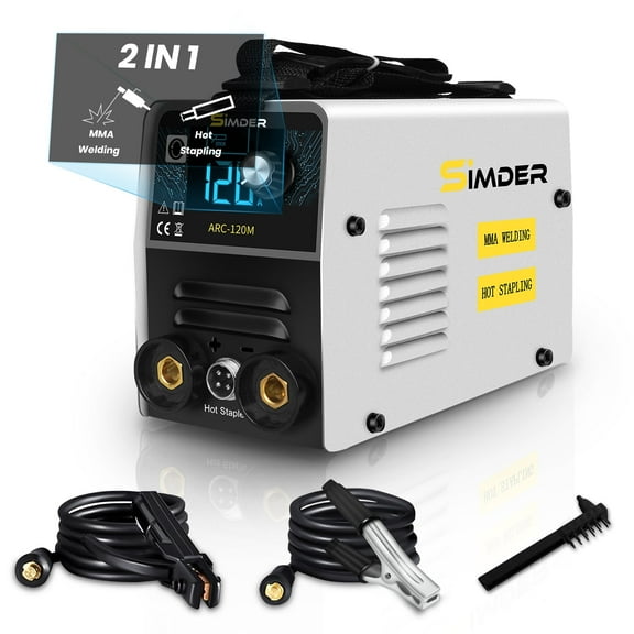 SSIMDER Plastic Welder 2 in 1 Plastic Welding Stick Welding Machine 110V Multiprocess Stick Welder Inverter Welder with Digital Display Upgraded Plastic Welder Portable MMA Welder Machine