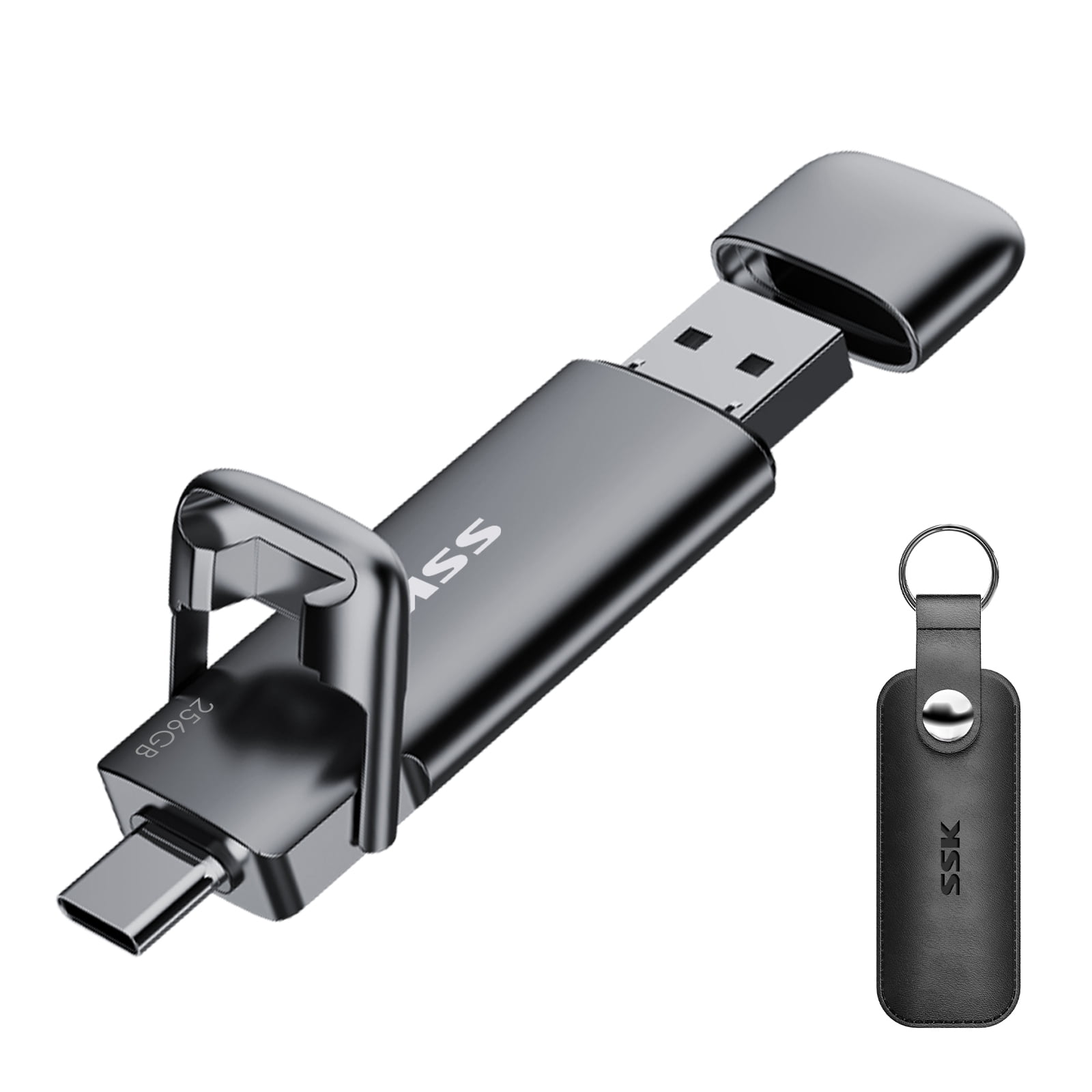 Clé USB SSK 128 Go USB C Double Connecteurs, Type C 3.1 et USB 3.2 Mémoire  Stick, Stockage Données Pendrive avec Une Vitesse de Transfert de données  allant jusqu'à 150 Mo/s 