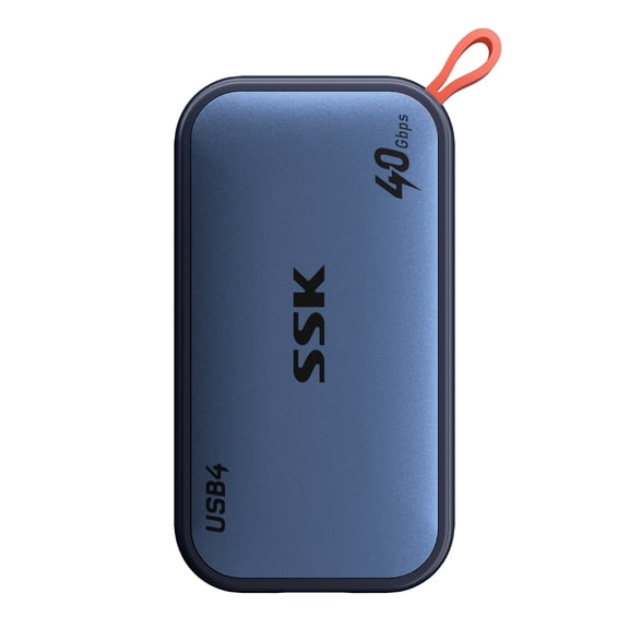 SSK 2TB USB4 SSD External Hard Drive 40Gbps, External SSD for Thunderbolt 4 up to 4000MB/s, Portable Solid State Drives for iPhone 15/16/17 Pro, Mac, Laptop, Phone OTG, with LED Indicator