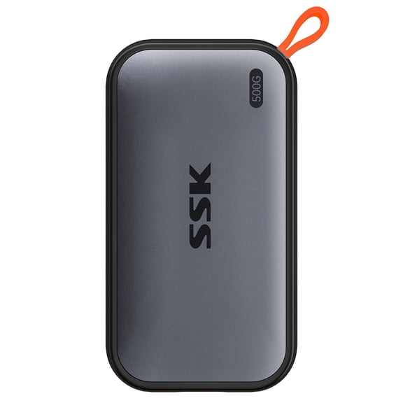 SSK Portable SSD 500GB External Solid State Drives, up to 1050MB/s USB C SSD External Hard Drive USB 3.2 Gen2 for iPhone 15/Pro, Windows, Mac, Android Phones and Tablets