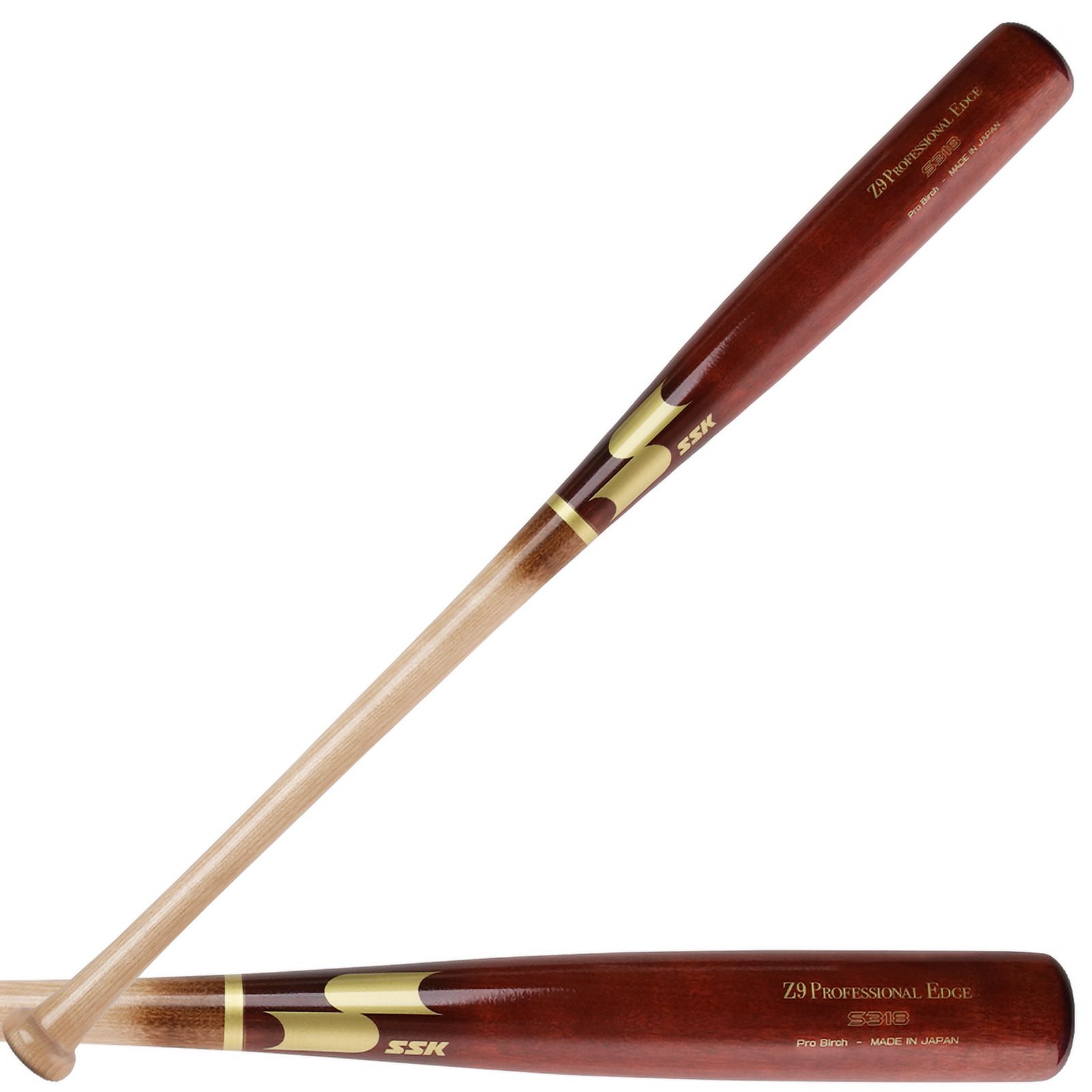 SSK Z9 Professional Edge Pro Birch Wood Baseball Bat - S318