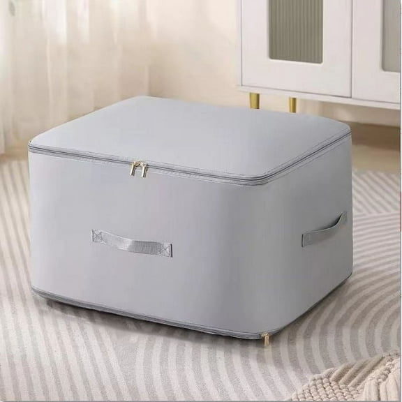 SSKDBFJG Ultra Space Saving Self Compression Organizer, Space Saving Self Compression Organizer for Comforters Compression Duvet Storage Bag Large Capacity Organizer Bag for Comforters-Grey