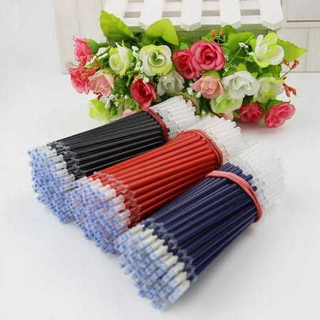 SSKFHGI 1050pcs 05mm Ballpoint Pen Refills Gel Black Ink Refill Writing 2023 Pens
