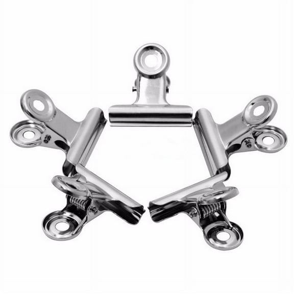 SSKFHGI 10Pcs Mini Bulldog Letter Clips Steel Silver Metal Paper Binder Clip