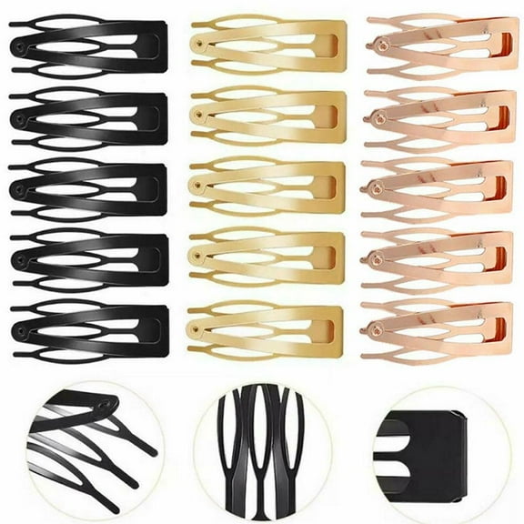 SSKFHGI 10pcs Doublegrip Hair Side Clips Metal Snap Barrettes Tools NICE Hair