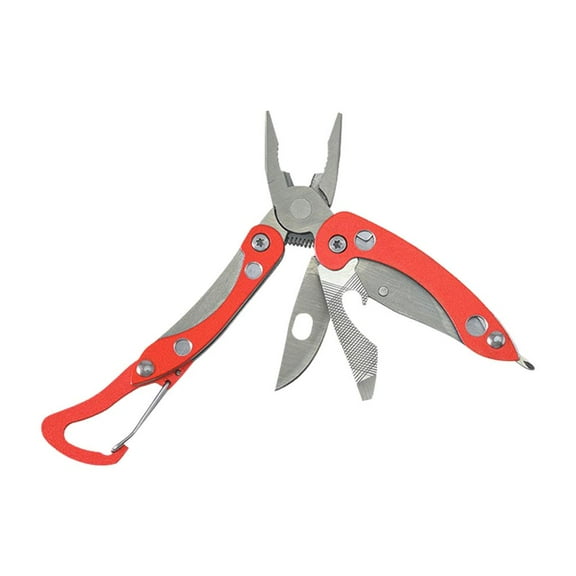 SSKFHGI 11 in 1 Pliers with Carabiner and Sheath Folding Camping Army Multi Tool