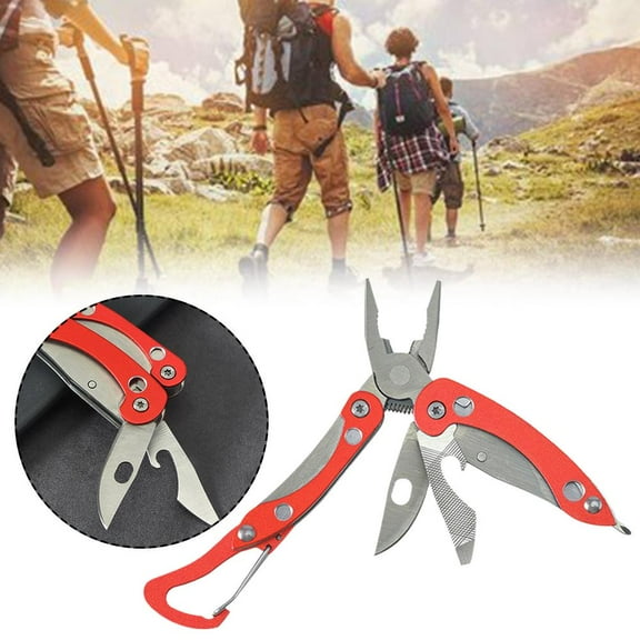 SSKFHGI 11 in 1 Pliers with Carabiner and Sheath Folding Camping Army Multi Tool