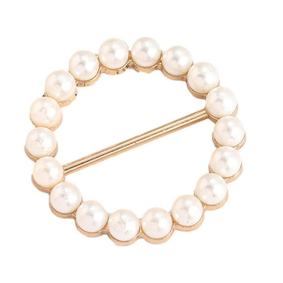 SSKFHGI 1PC Pearl Brooch Pin Fixed Clothes Shirt Trousers a Waist Pants