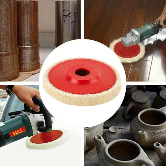 SSKFHGI 1Pcs Round Wool Buffing Pad Polishing Wheel Felt Buffer Disc For Angle