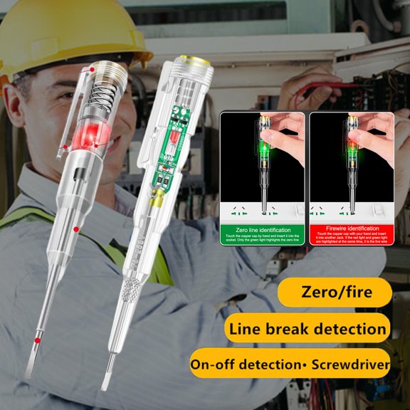 SSKFHGI 1X Electrical Mains Phase Tester Screwdriver Test For Voltage Live Circuit