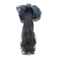 thumbnail image 1 of SSKFHGI 2# Bow Clip Curly Hair (Natural Black) 50cm Big Wave High Ponytail Wig Female Clip-In Bow Long Hair Ponytail Simulation Hair Net Red Curly Hair Low Ponytail, 1 of 1