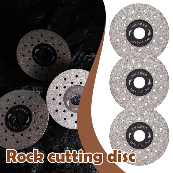 SSKFHGI 3 Silver Hole Pieces 100x20x10 Rock Plate Cutting Pieces For Cutting And Grinding Tiles Chamfering Without Breaking Edges Or Losing Teeth
