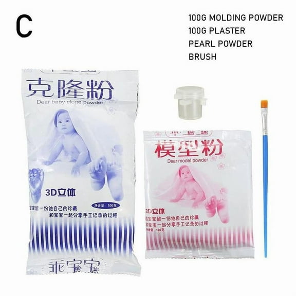 SSKFHGI 3D Hand Foot Print Mold Plaster Casting Kit Handprint R5D9 Footprint Z3B6