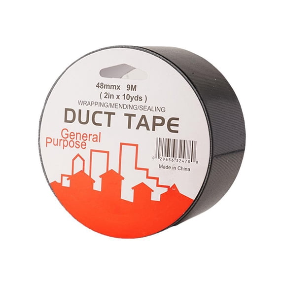 SSKFHGI 48cm9m Waterproof Black Highly adhesive Heavy Duty Cloth Duct Gaffer A7V4