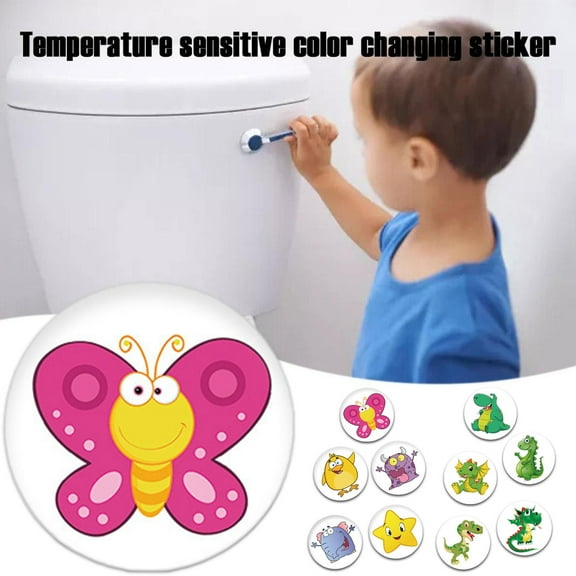 SSKFHGI 5x Potty Training Magic Stickers Potty Training Toilet Color Changing UK