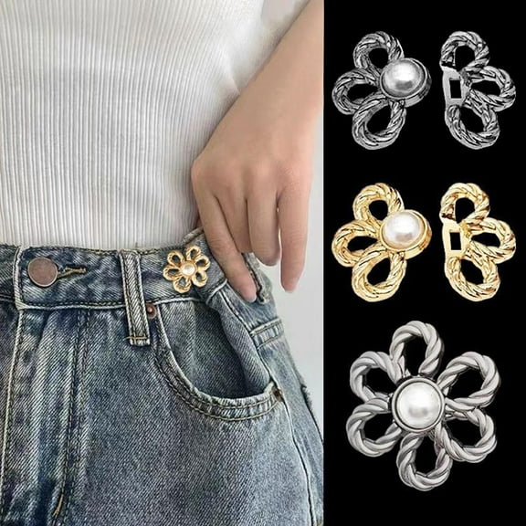 SSKFHGI Adjustment Button Metal Tightening Waistband Pin Garment Waist Jeans
